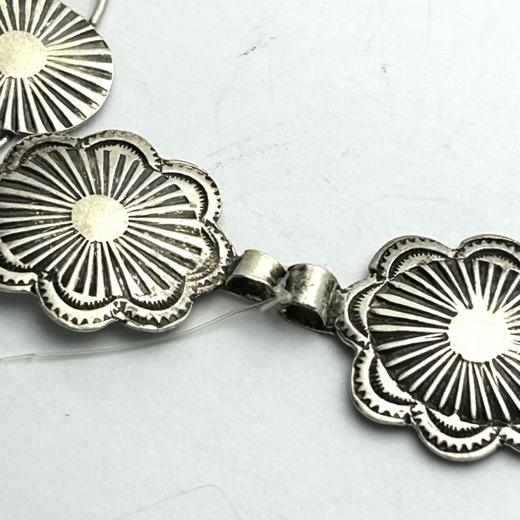 Navajo Silver Concho belt/necklace- Roger Skeet - Picture 4 of 14